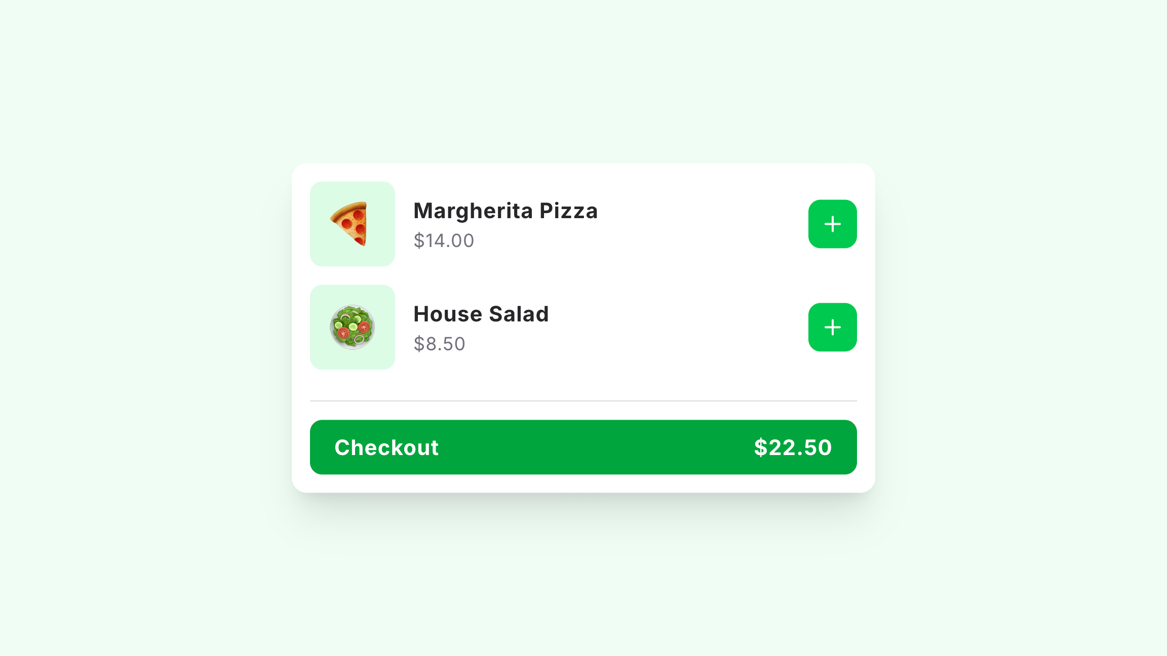 Automenu product visual for online ordering for restaurants.