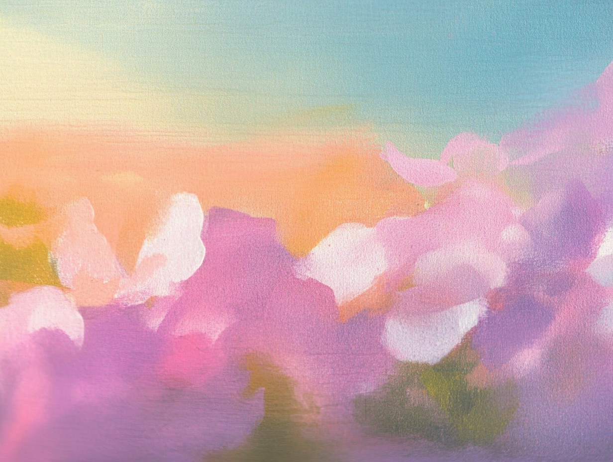 Abstract art illustration of a spring-style gradient
